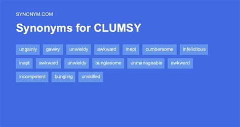 the clumsies|another word for clumsy.